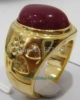

Wholesale FREE SHIPP >Beautiful new red stone stone men's ring , size:9#