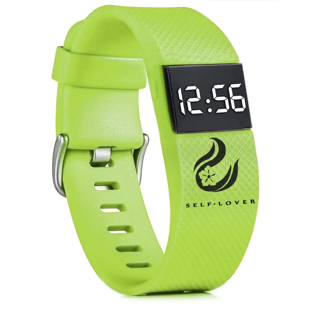 Модные унисекс цифровые светодиодный спортивные часы силиконовый ремешок наручные часы для мужчин и женщин reloj deportivo relogio inteligente Прямая поставка - Цвет: Green