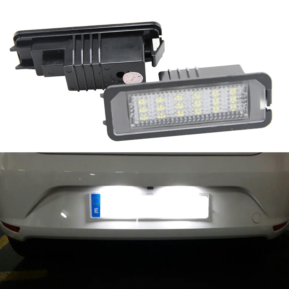 2x18smd Led License Plate Light For Vw Golf 6 Vi 5 V Gti Mk4 Mk5 Mk6
