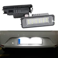 2x18smd conduziu a luz da placa de licença para vw golf 6 vi 5 v gti mk4 mk5 mk6 eos lupo scirocco assento leon altea oem substituição bulbo