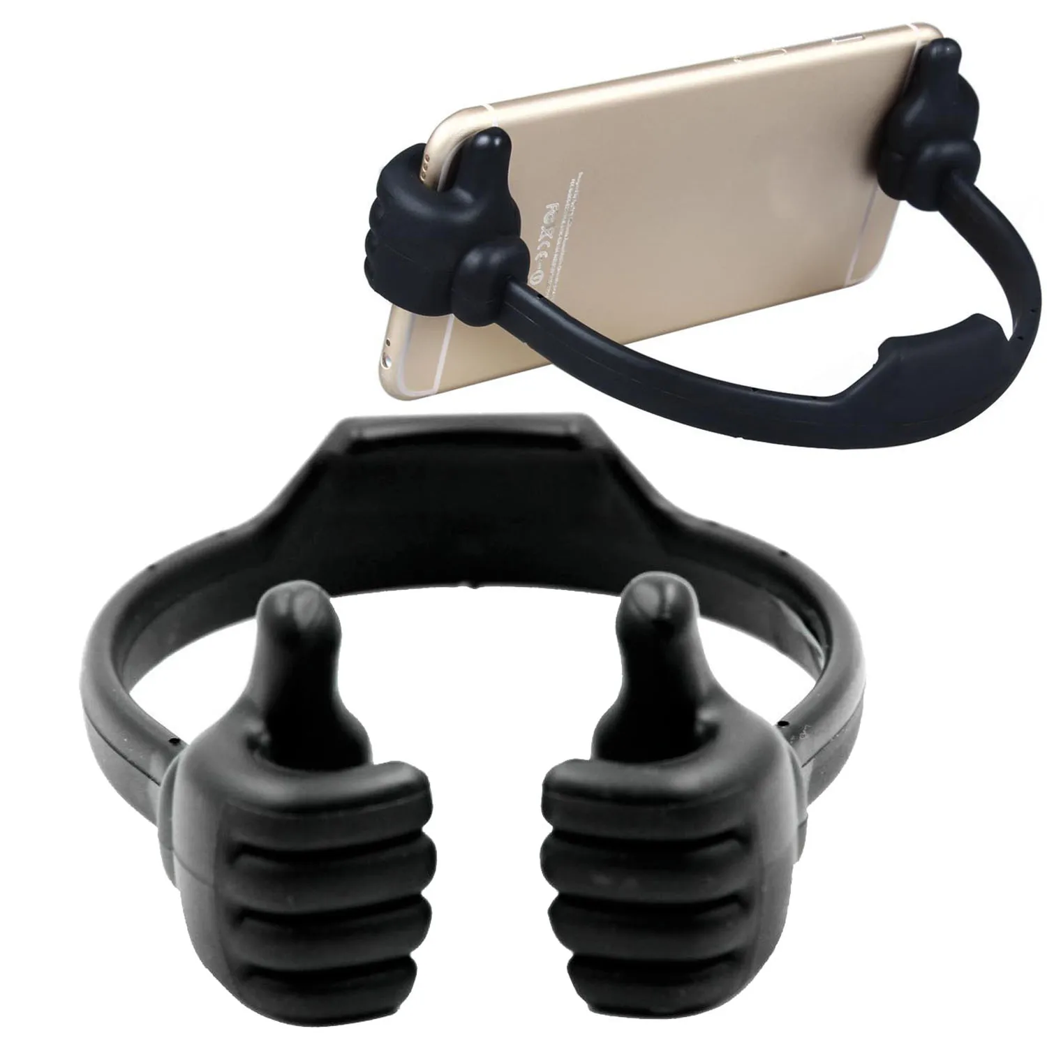 Besegad гибкий держатель для планшета, настольный Автомобильный держатель для мобильного телефона, смартфона, подставка для iphone 8X7 6 6s - Цвет: Black