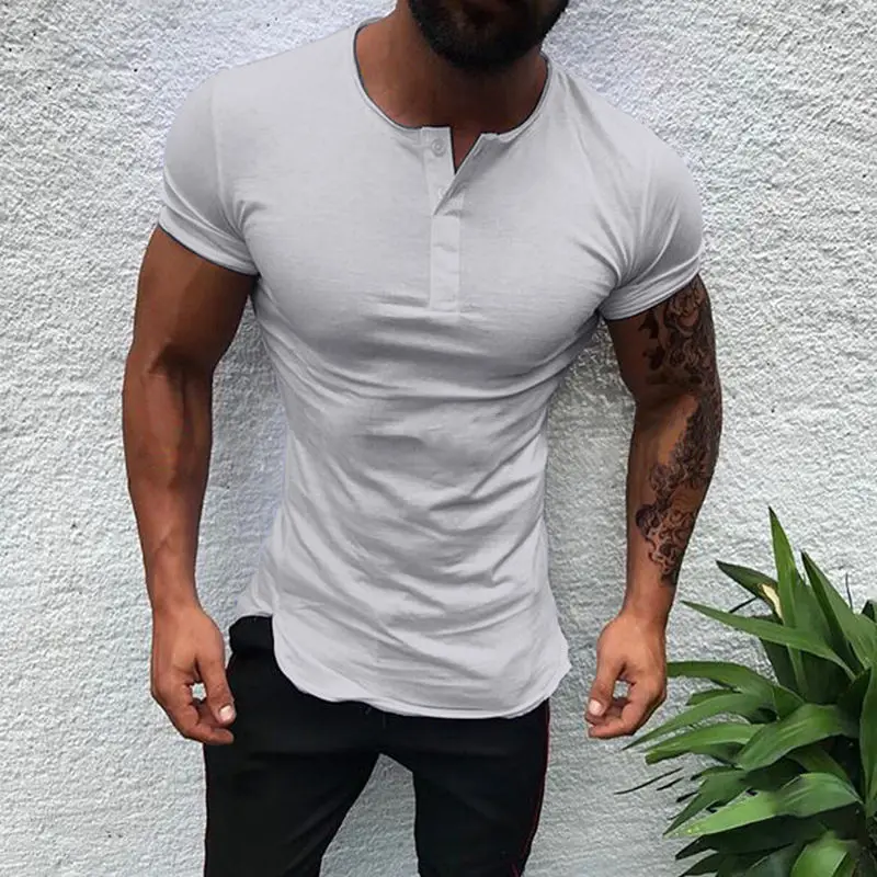 Bodybuilding Short Sleeve Men’s Plain T Shirt - Men's Fitness Apparel ...