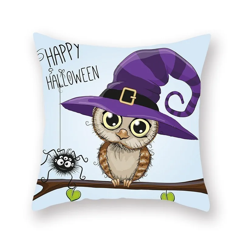 

Cute Owl Soft Polyester Pillow Case 45*45cm For Couch Bedding Cartoon Animal Home Decorative Throw Pillow Cover