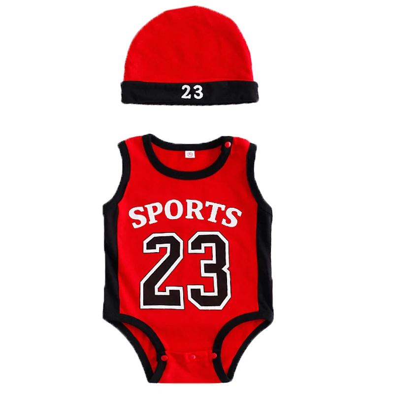 2Pcs Summer Baby Rompers Cotton Baby Boy Clothing Set Football Newborn