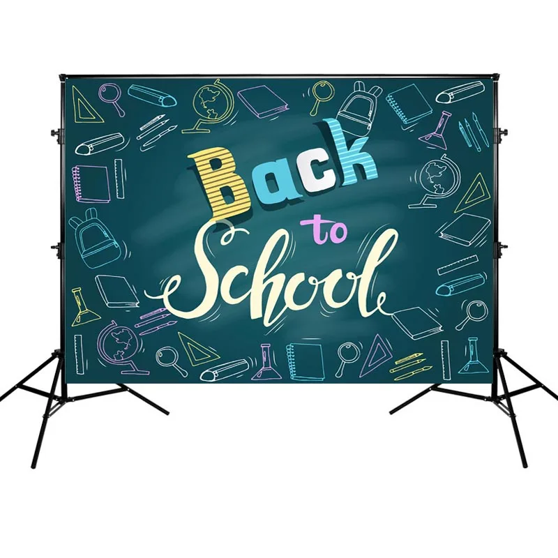 

Back to School Birthday Party Theme Background Photographic for Photo Studio Blackboard for student Photo Backdrops