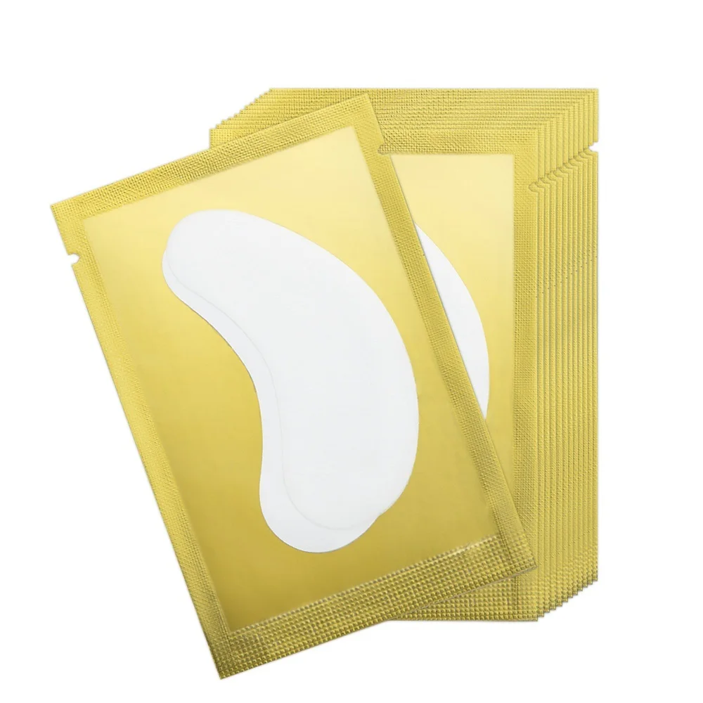 Бумажные накладки для наращивания ресниц 50 пар прививочные наклейки для глаз s Горячие накладки для ресниц под глазами бумажные накладки для глаз Советы Наклейки Обертывания - Цвет: Gold