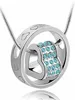 Collier avec pendentif rond en forme de cœur pour femmes, bijou classique à la mode, ajouré, avec strass, livraison directe, qualité promotionnelle, AAAAA + ► Photo 2/6