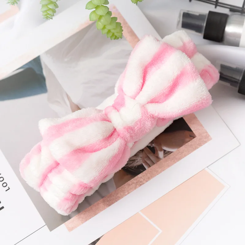 New Fashion Letter OMG Coral Fleece Soft Bow Headbands Wash Face Headband Women Girls Holder Turban Hairbands Hair Accessories - Цвет: 5