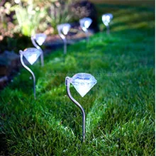 48 шт./лот газон солнечного света в форме ромба светодиодный потока алмаз лампа Мощность светодиодный солнечный свет для наружного освещения