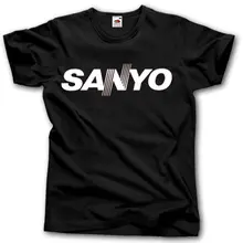 SANYO LOGO camisa S-3XL VINTAGE viejo AUDIO VIDEO aire acondicionado tecnología Japón camiseta algodón hombres manga corta Camisetas