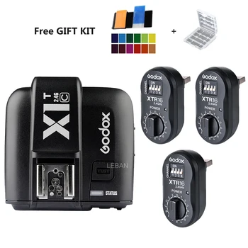 

Godox 3x XTR-16 Wireless 2.4G Control Flash Receiver + X1T-C Transmitter for Canon AD360II AD360 AD180 DE300 DE400