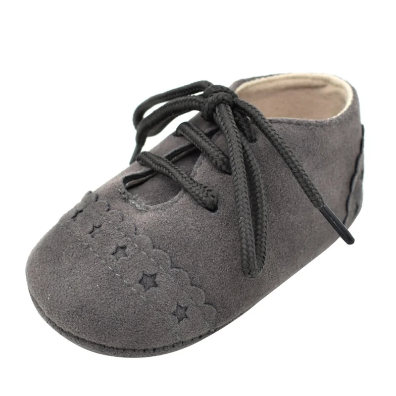 Осенняя обувь из искусственной кожи для новорожденных мальчиков и девочек; повседневная обувь на мягкой подошве; однотонная обувь на шнуровке из замши; удобная обувь для первых шагов; 0 - Цвет: Deep Blue