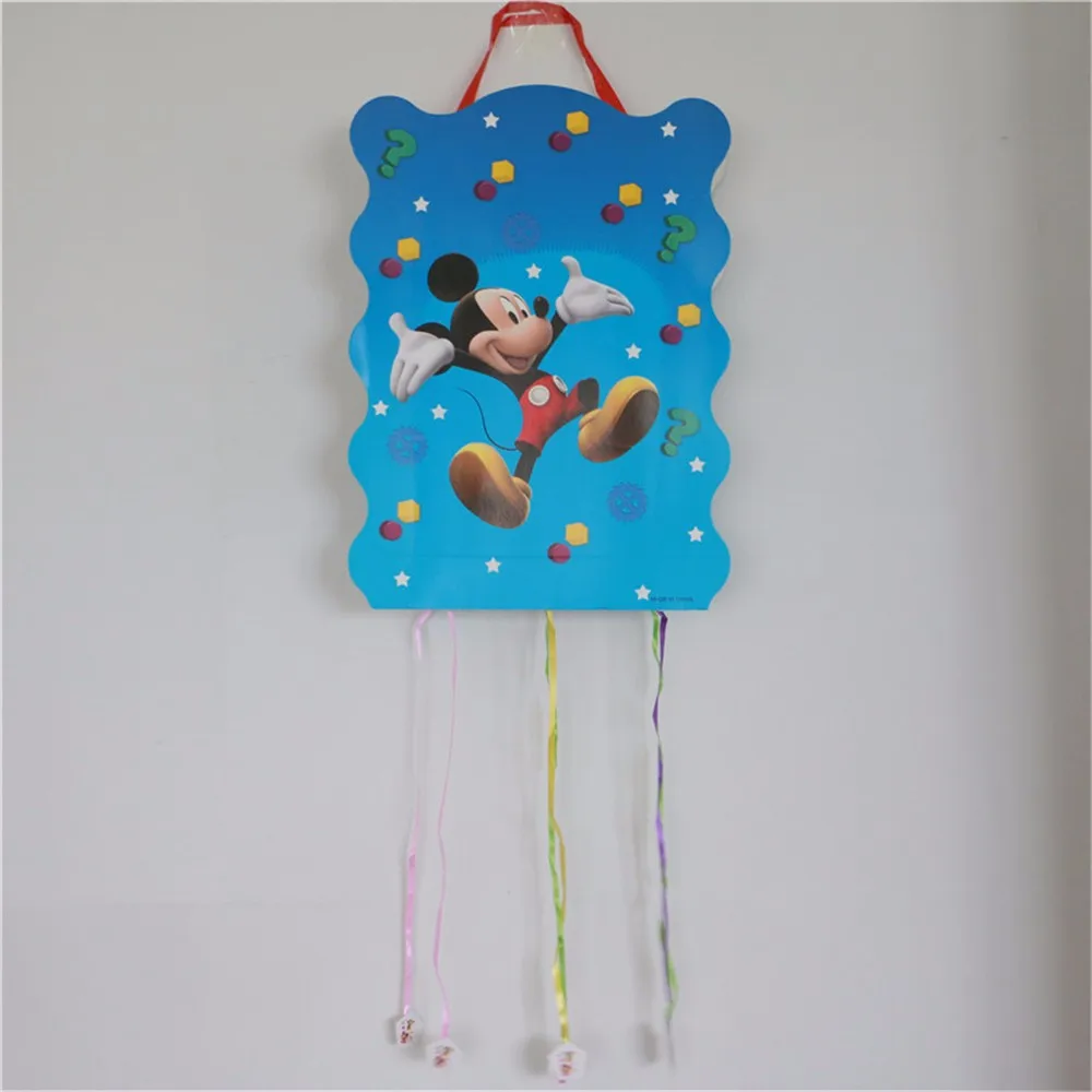 

1pc Mi Mouse Cartoon Paper Folding Pinata Party Toy Game Bingo Girl Kids Birthday/Festival Decoration Favor Supplies 49*27cm