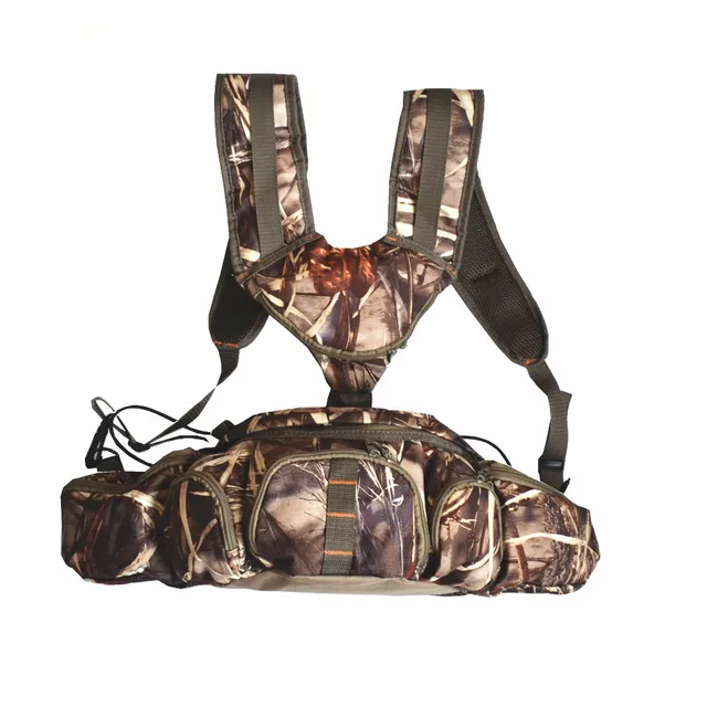 Outdoor Fishing Hunting BackpackVest Tactical Chest Rig Pouch Big Bear