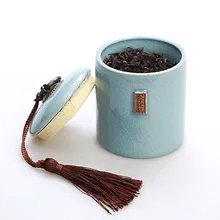 Китайский керамический чайный контейнер для хранения домашнего чая, уплотнительная банка для чая улун, керамическая коробка для чая пуэр, аксессуары для чая
