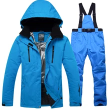 Новинка, русская зима, женский и мужской лыжный костюм, водонепроницаемый, дышащий, ветронепроницаемый, спортивная одежда для катания на лыжах, сноуборде, куртка+ штаны
