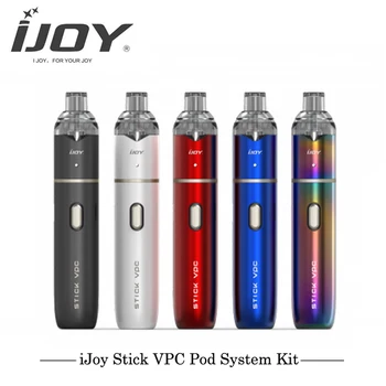 

IJOY Stick VPC Kit 1100mah Battery Max 15w Vape 1.6ml Pod Capacity tastier ceramic coil E Cigarettes VS Laan Elite C601