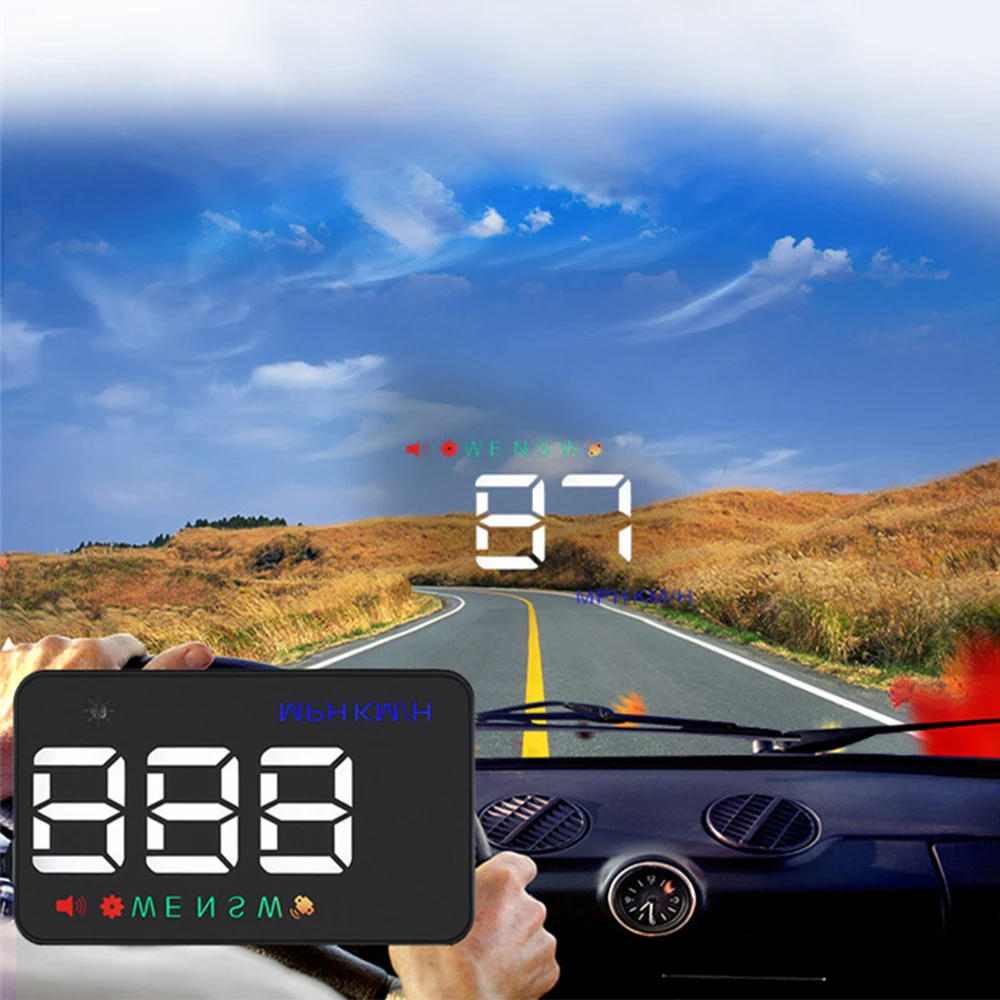 Onever gps HD Head Up дисплей автомобиля проекционный Спидометр лобовое стекло компас-одометр более скорость сигнализации навигации