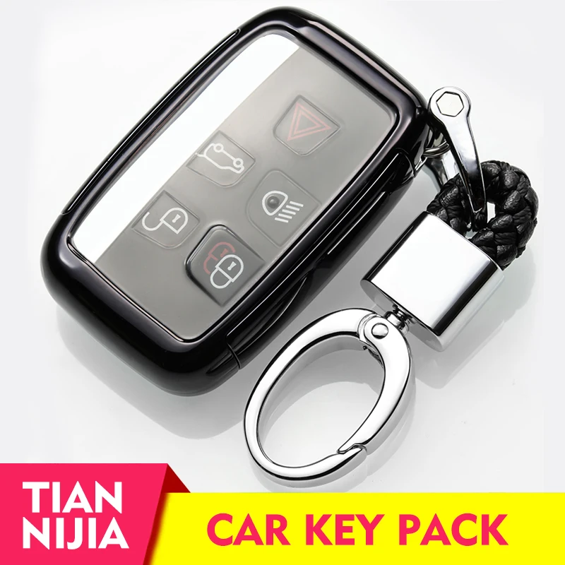 

Car Key Cover Key Case Bag For Land Rover RANGE ROVER SPORT Freelander 2 DISCOVERY 4 Evoque for Jaguar XE XJ XJL XF Keychain