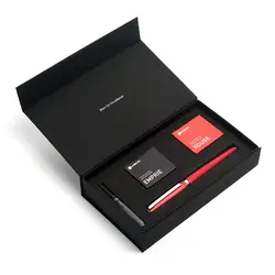 Kaco баланс Красный, черный, синий цвет серый авторучка набор чернил тонкий наконечник 0.5 мм Роскошные businees офис подарочные ручки с картридж