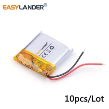 10pcs /Lot 3.7v lithium Li ion polymer rechargeable battery 352525 160mah MP3 MP4 MP5 small toys GPS