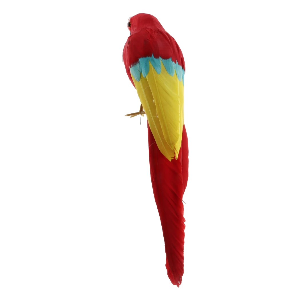 Simulation Parrot Model Artificial Feather Bird Animal Figurine Home Garden Sculptures Yard Law Ornament Decor Fancy Dress Party