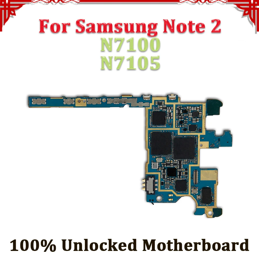 

For Samsung Galaxy Note 2 Motherboard N7100 N7105,Disassemble LogicBoard For Galaxy Note 2 N7100 N7105 Mainboard With Full Chips