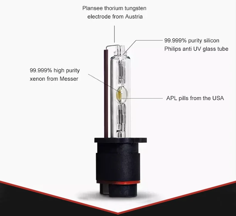 Высокая точность Яркость Yeaky HID ксеноновая лампа H1 H7 H11 9005 9006 9012 один луч 35 Вт 6500 К 5500 К 4500 К