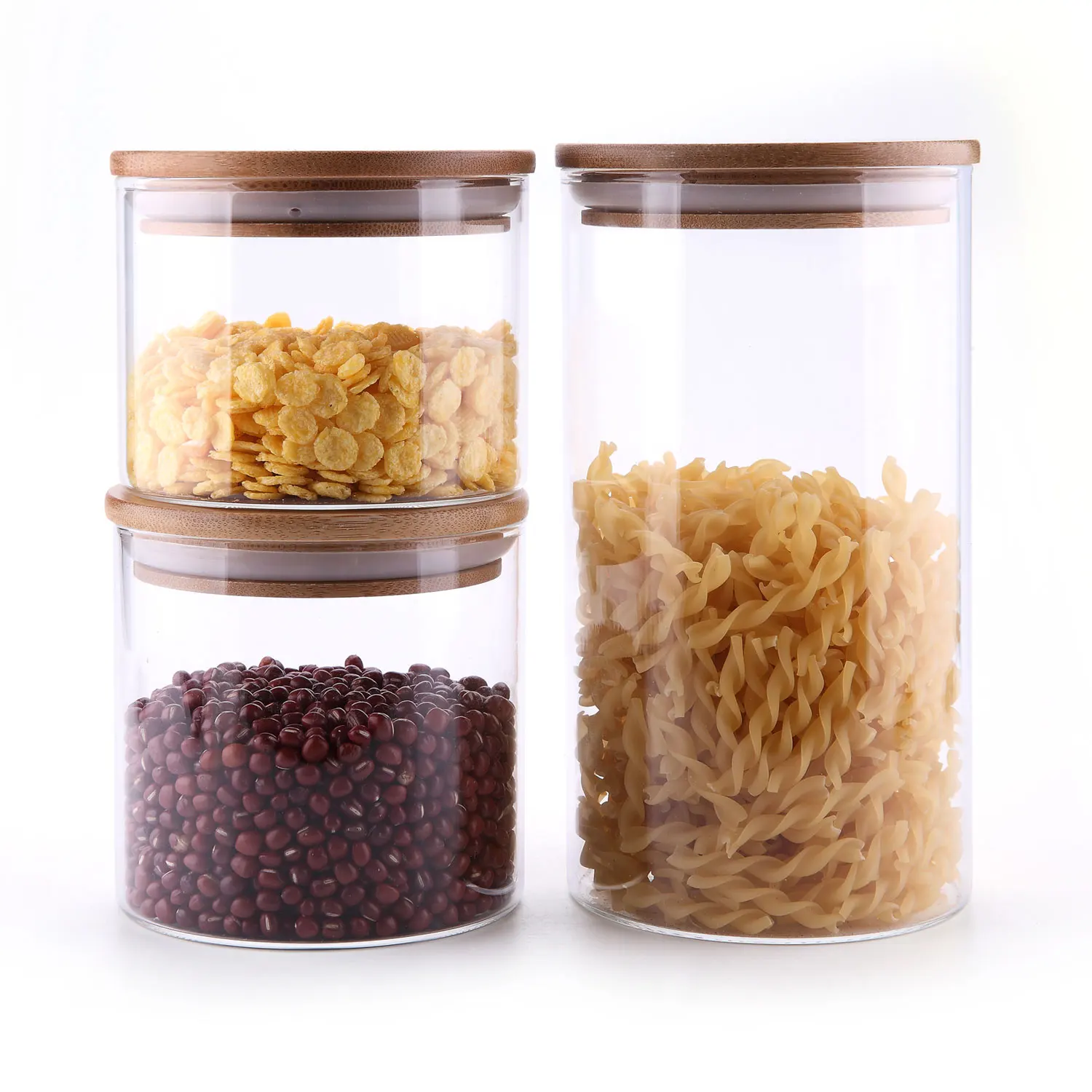 

500ML/600ML/1000ML BPA Free High Borosilicate Glass Airtight Snack Cookies Spaghetti Jars with Sealing Cover Kitchen Containers