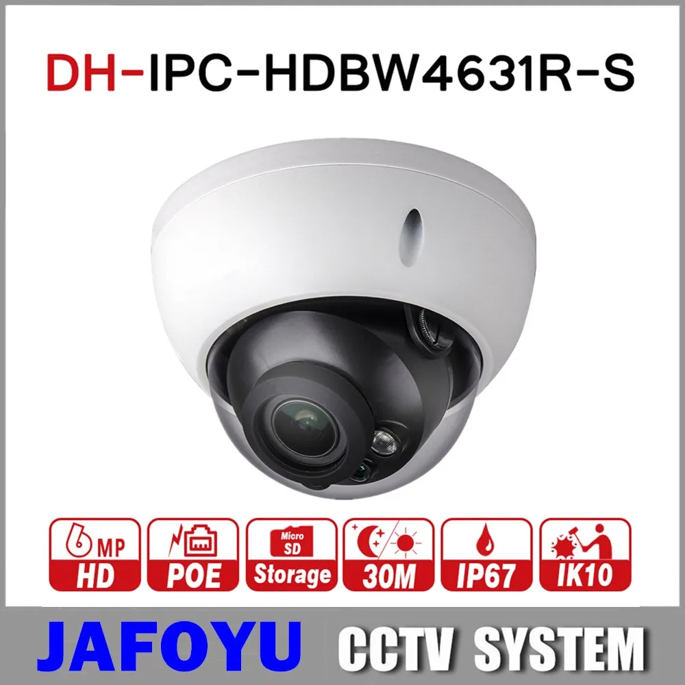 DH IPC-HDBW4631R-S 6MP IP Камера POE Камера Поддержка IK10 IP67 POE IP камера Слот для карты SD обновления от IPC-HDBW4431R-S с логотипом