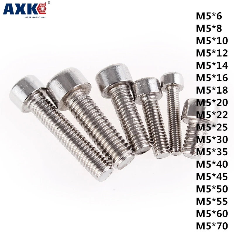 AXK 201 stainless steel cylindrical hexagon socket head screw GB70