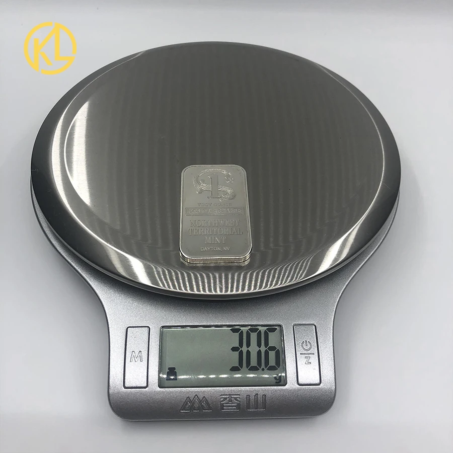 CO025 10 шт. Трой унция 999 тонкая с серебряным покрытием металлический стержень