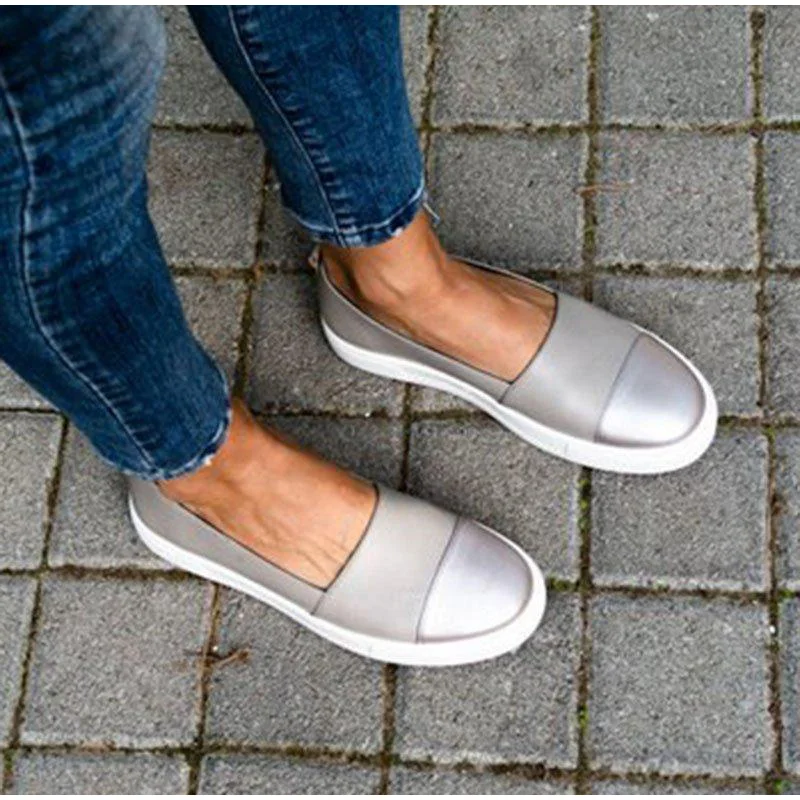 KHTAA/Женская обувь на плоской подошве без застежки; женские ботинки-лоферы из вулканизированной кожи; мокасины; повседневная обувь на платформе; модная удобная женская обувь