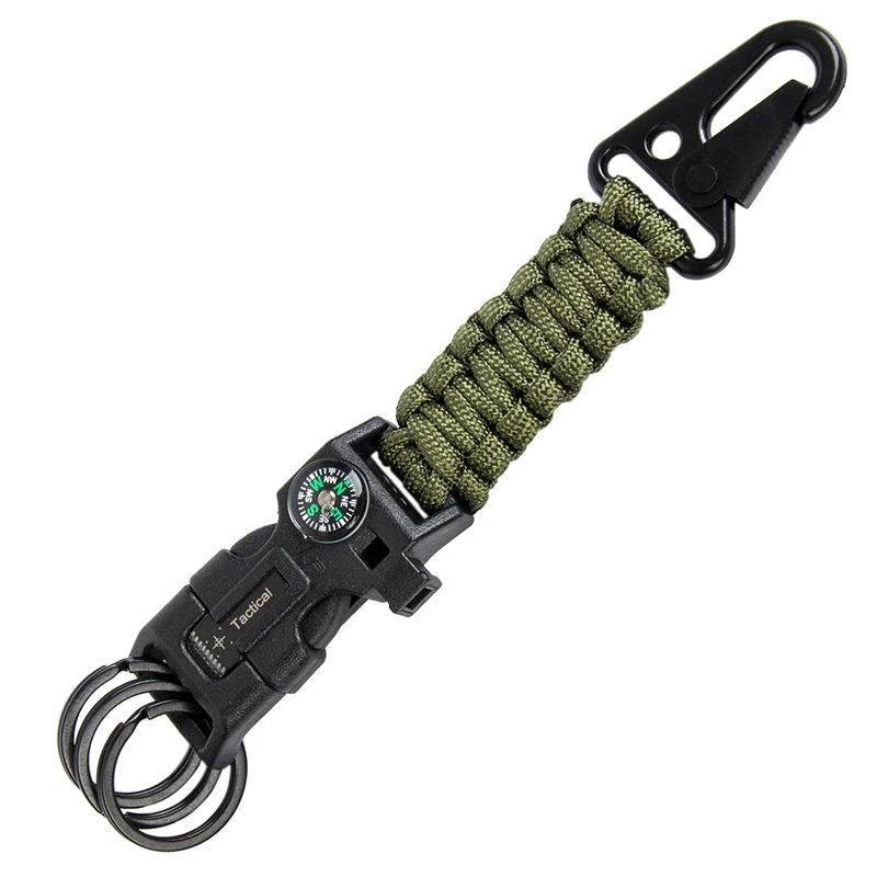 Outdoor Camping Paracord Tactical Umbrella Hiking Rope Hook Olecranon Molle Hook Survival Gear EDC Military Nylon Keychain Clasp (2)