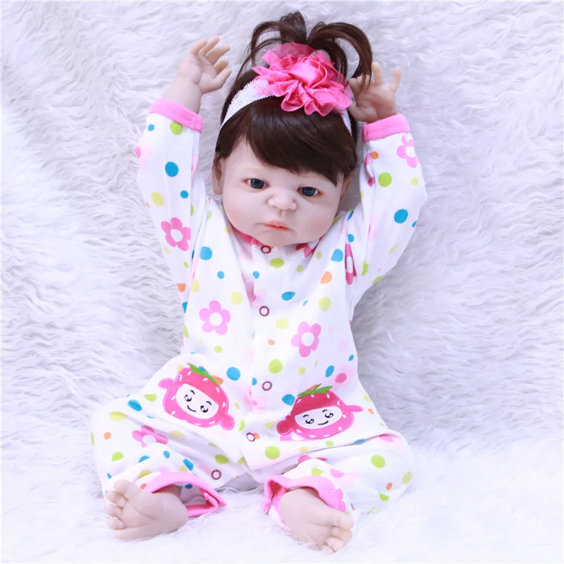 55 см полное тело силикона Reborn baby Bebe живой супер настоящий малыш восхитительный