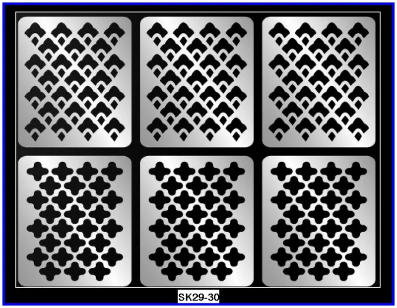 6 шт./лот Vinyls полый трафарет для ногтей неправильной формы многоразовый для маникюра наклейки штамповка шаблон для ногтей Наклейка SK01-48