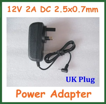 

UK Tablet Charger Adapter 12V 2A 2.5x0.7mm 2.5mm Power Supply for Tablet PC Cube U30GT2 U9GT5 Ainol Hero Chuwi V9 Visture V97 HD