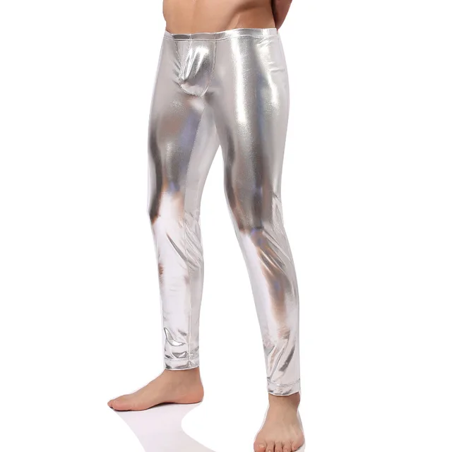 Fashion Men's Faux Leather PVC Trousers 