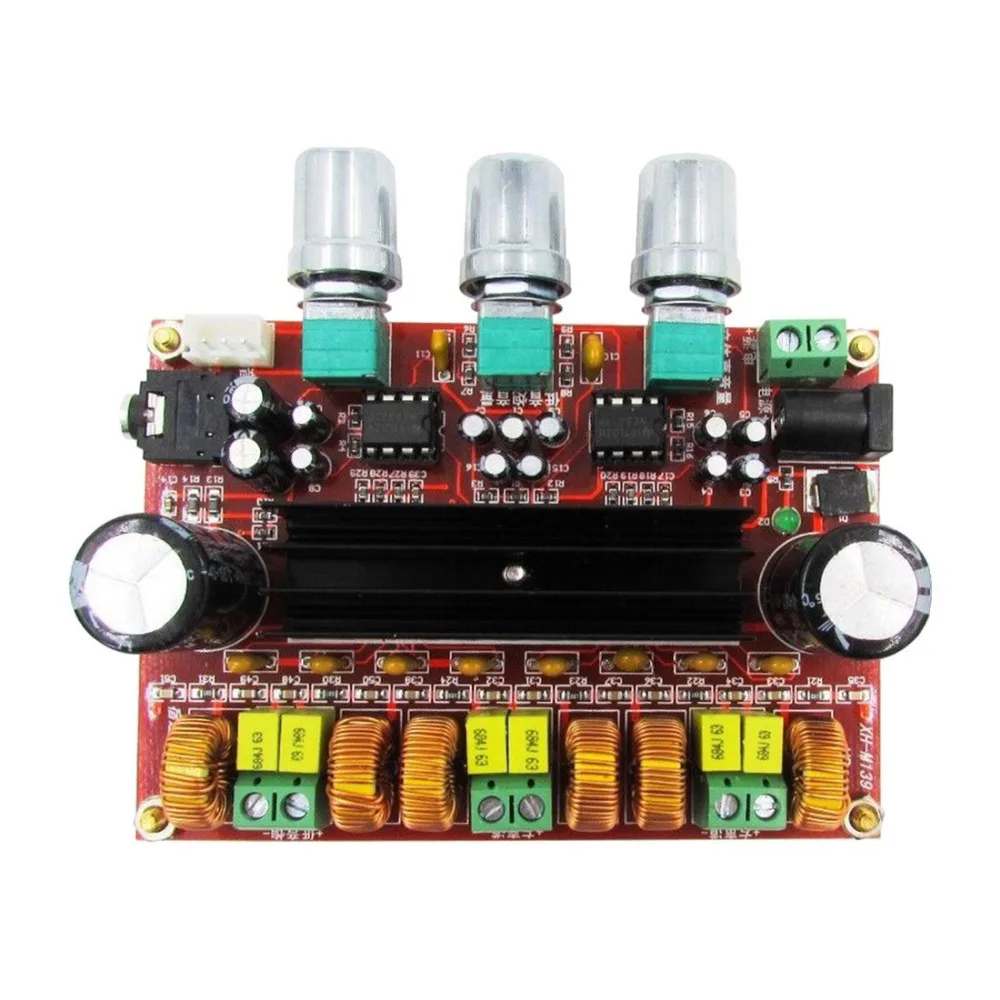 Плата усилителя мощности 2x50W + 100W TPA3116D2 DC 12 V 24 2 1 канальный цифровой сабвуфер с
