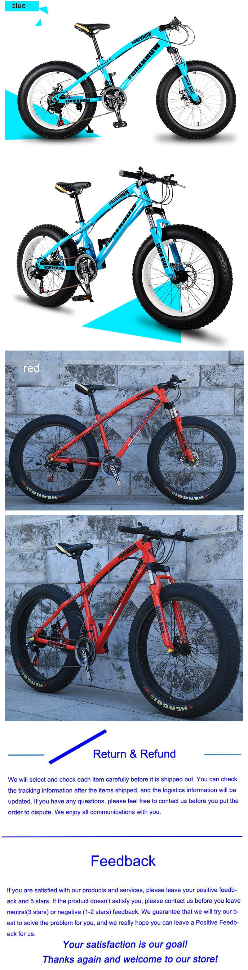 Bike Variable Speed Bicycle 40 Knife Off-road Beach Snow Mountain Bike 4.0 Big Tyre Wide Tyre 24 Inches Bicycle Adults 27 Speed