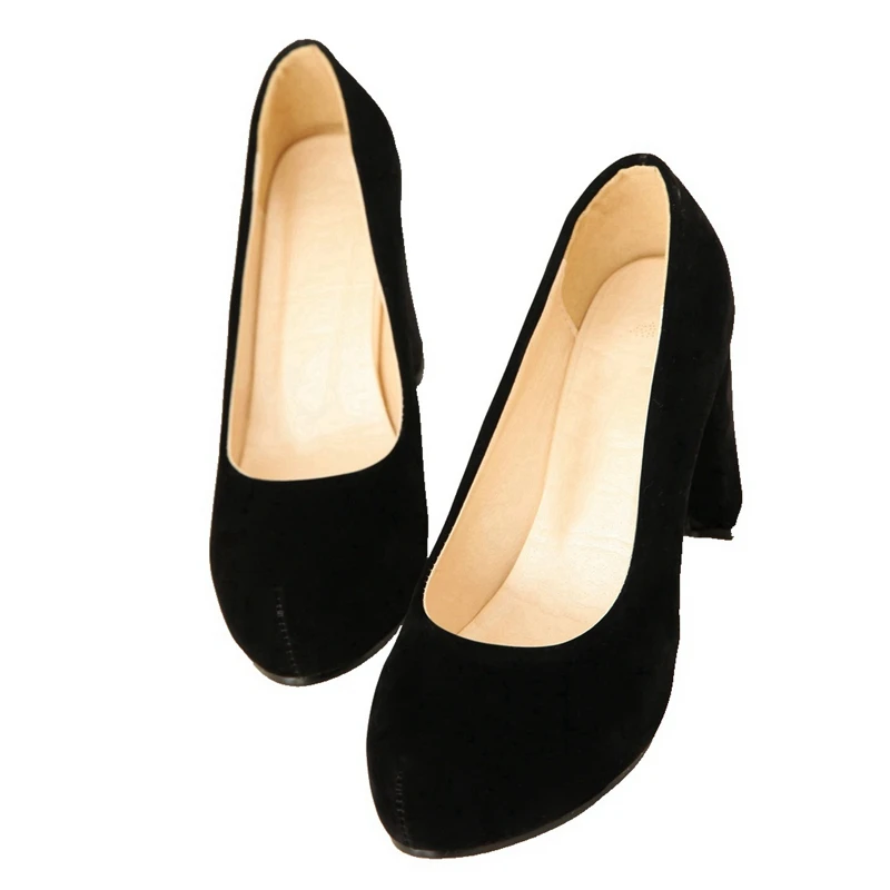 Женские туфли-лодочки без застежек REAVE CAT, флоковые туфли на платформе и высоком квадратном каблуке, весенние и летние однотонные туфли оранжевого цвета больших размеров, A1901