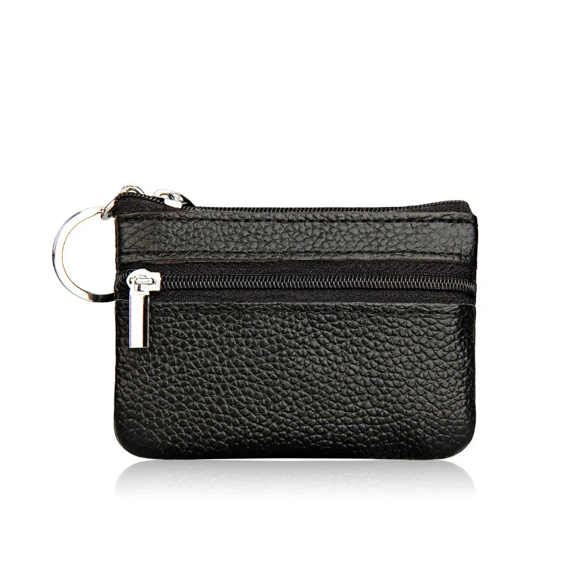 

luxury brand 2019 men's wallets genuine Leather mini purse clutch wallet Korean zipper key bag coin bus card wallet fashion