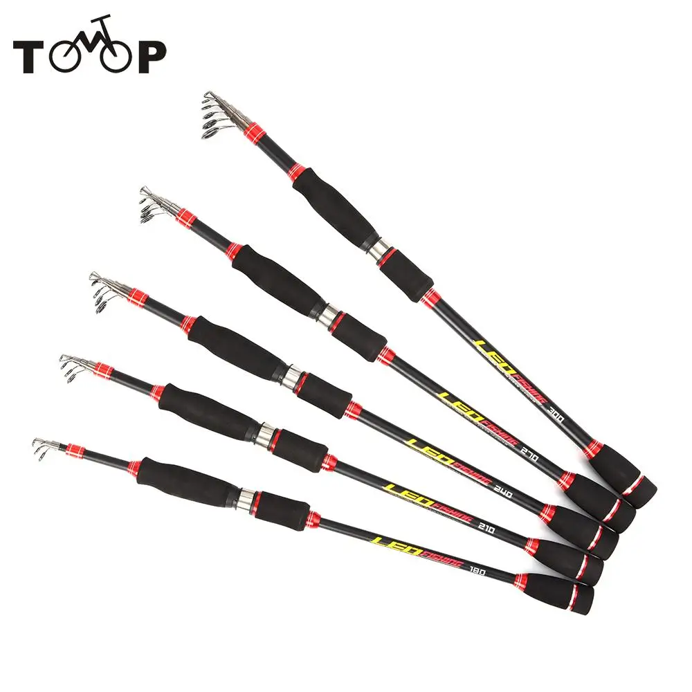 

LEO 40T Carbon Fiber Telescopic Fishing Rod 1.8m 2.1M 2.4M 2.7M 3M Spinning Rod Saltwater Portable Telescopic Fishing Travel Rod