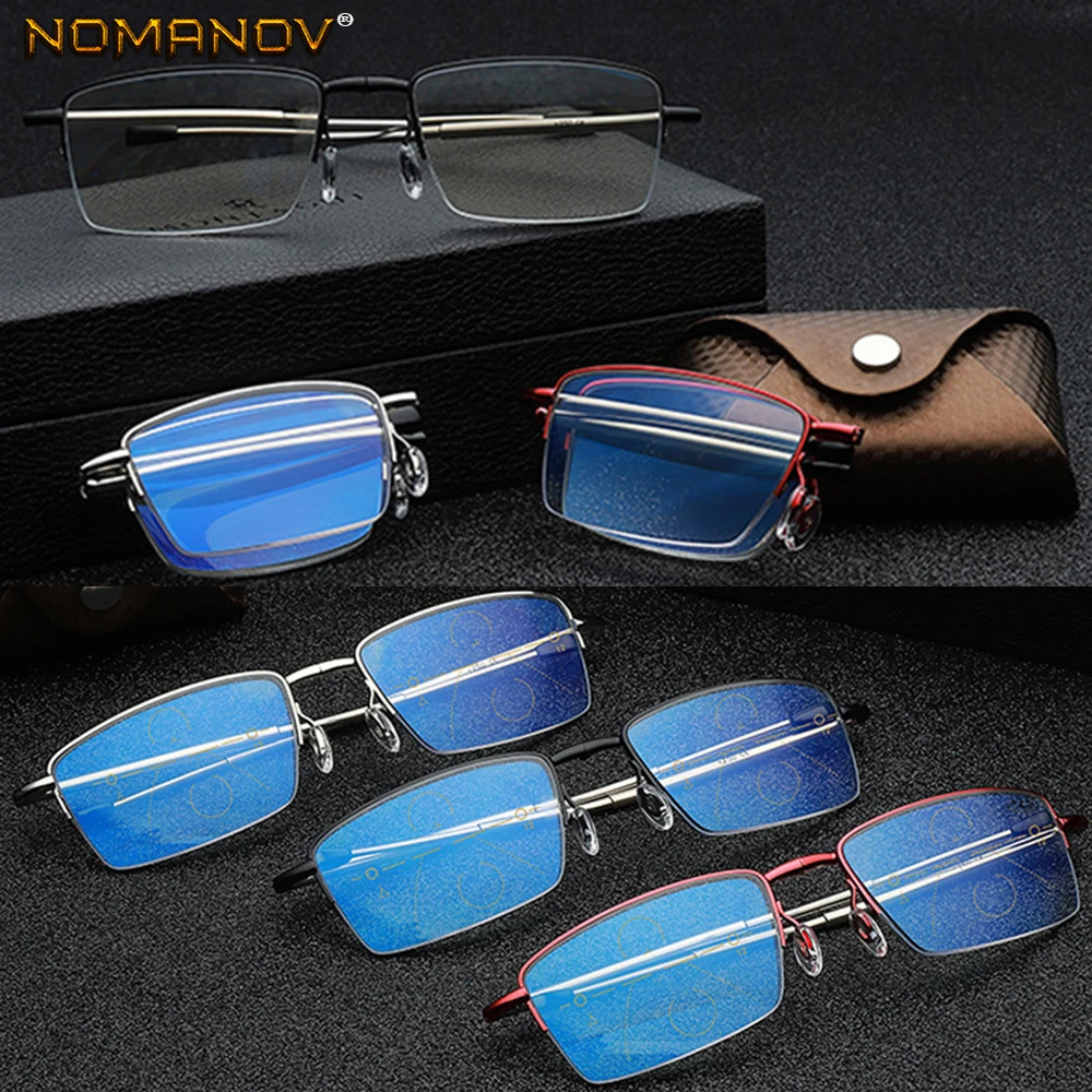 Складные прогрессивные Мультифокальные очки для чтения Gafas De Lectura 2019 с оправой