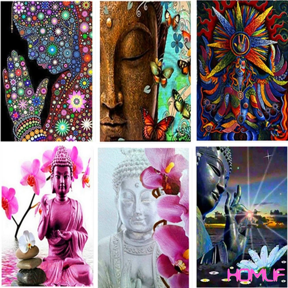 

diamond embroidery Buddha Orchid Mosaic China Wedding decor diamond painting stitch cross diamond mosaic rhinestones pictures