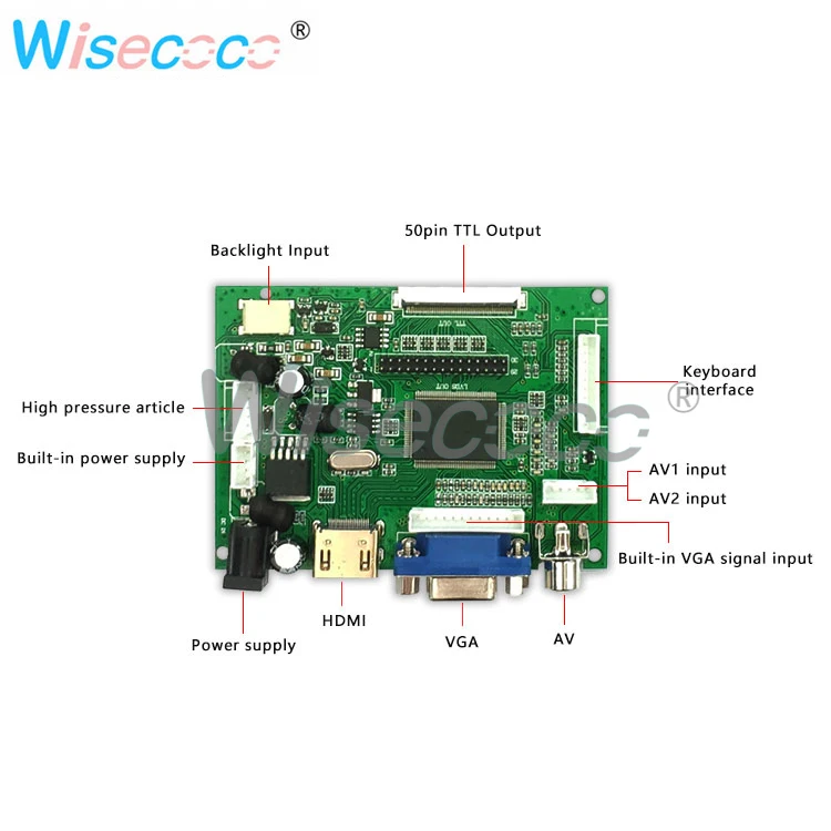 8,2 дюймовый ЖК-дисплей TFT для Raspberry Pi 3 2B B 1280x800(пиксель) дисплей с HDMI VGA AV плата управления