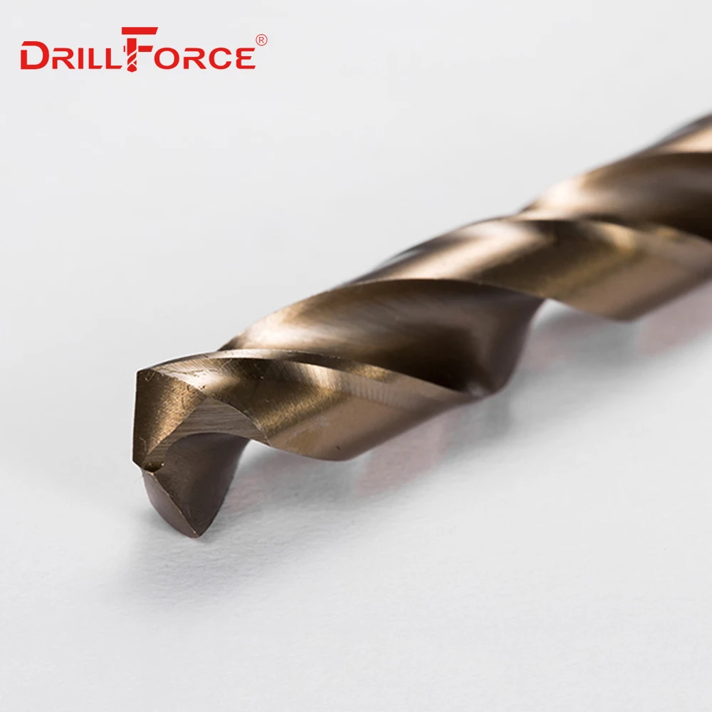 Drillforce 91PCS 1-10MM M42 8% kobalt vrtačka štípnutí sada, HSS-CO vrtačka sada, pro vrtání na kalené ocel, litého žehlička &stainless ocel