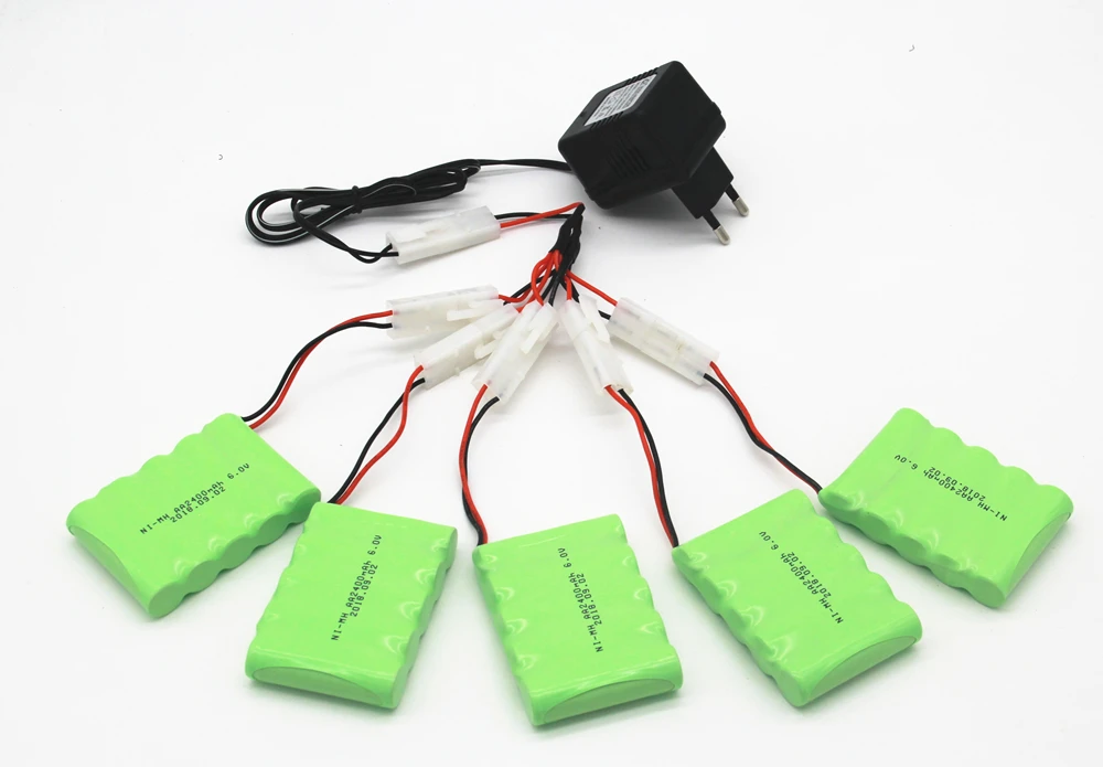 Аккумуляторная батарея 6 v 2400mah AA Ni MH с зарядным устройством высокая емкость