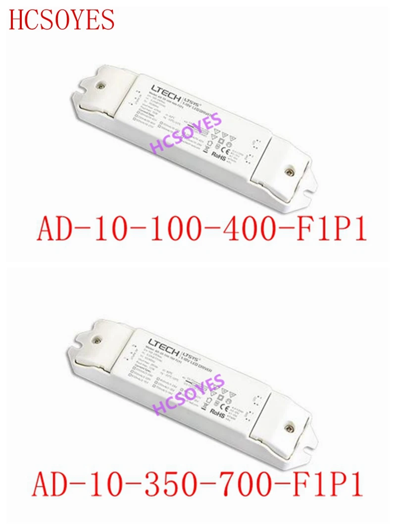 LTECH AD-10-100-400-F1P1/AD-10-350-700-F1P1 0/1-10 V 10 W Диммируемый драйвер светодиодов 100-240Vac вход 50 60 Гц 10 W 3-24 V Выход