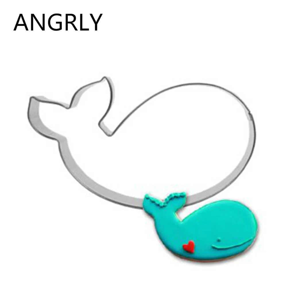 Whale Mold Kitchen Toys Cake Fondant Biscuit Press Icing Set Stamp Cookie Cutter Tools Stainless Steel Best Seller Baking Knife Kitchen,dining & Bar